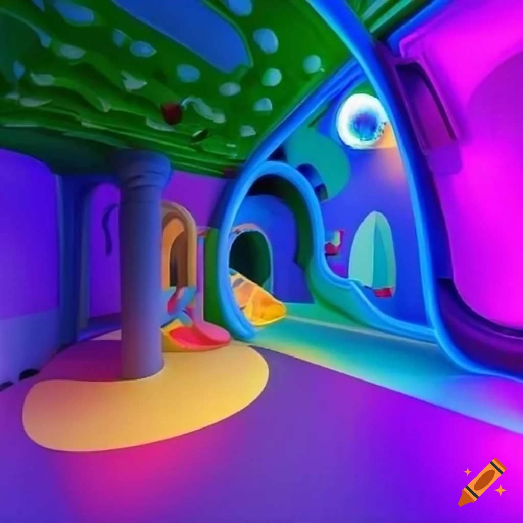 indoor castle playground with slides and tunnels