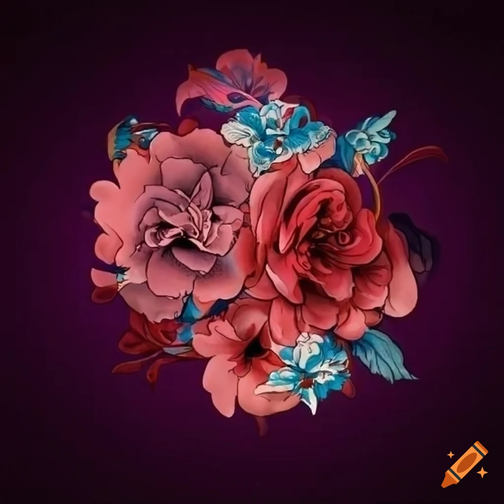 oriental floral pattern