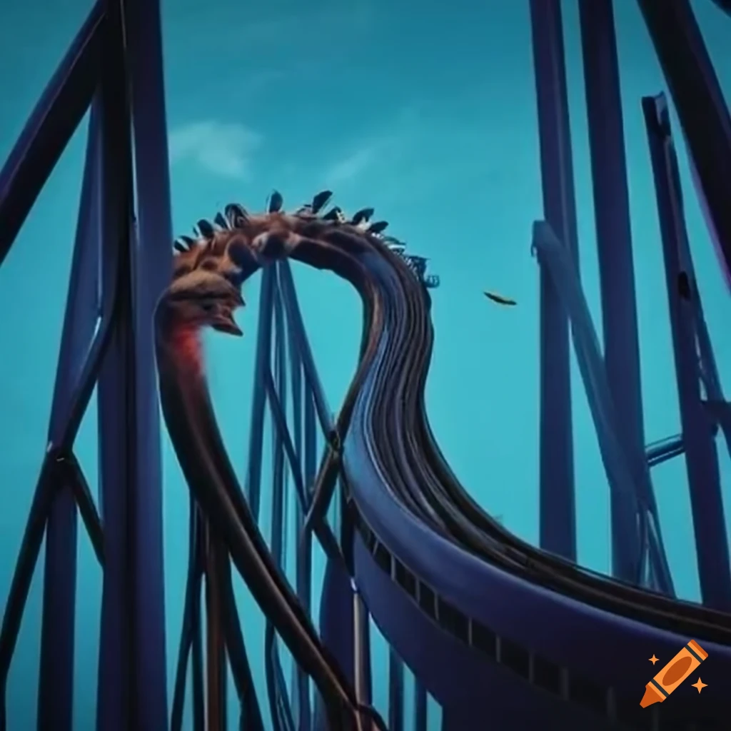 cats having fun on a rollercoaster
