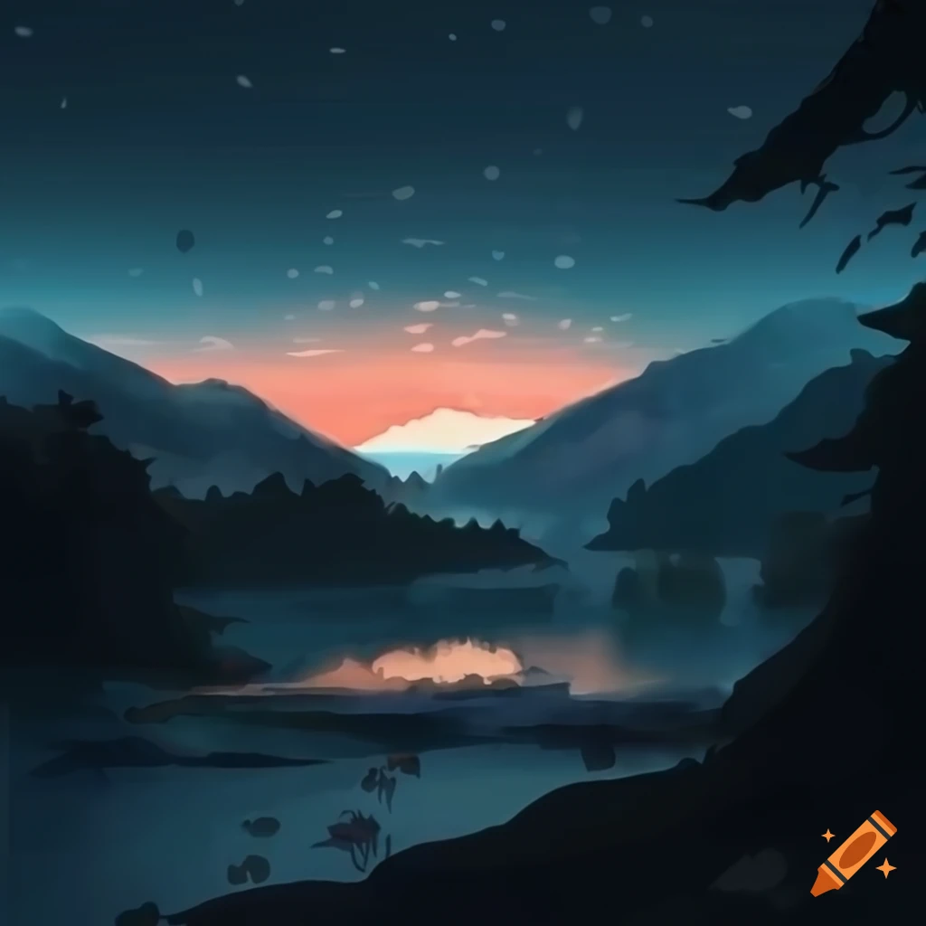 Japanese landscape inspired by Dororo Anime