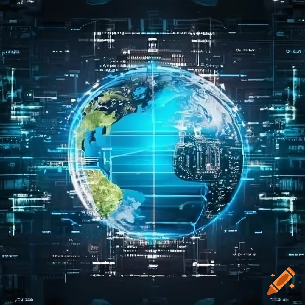 digital background with global success trend