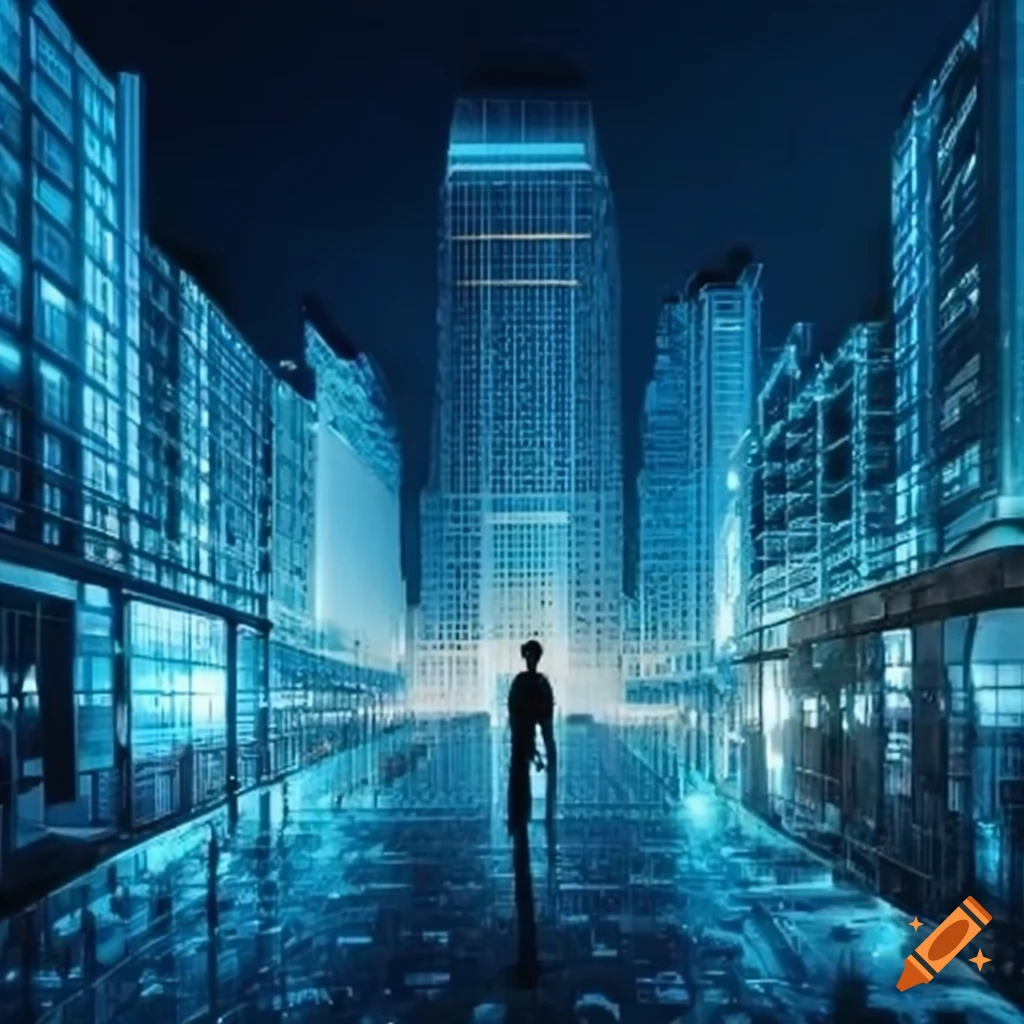 illustration of energy-efficient smart buildings