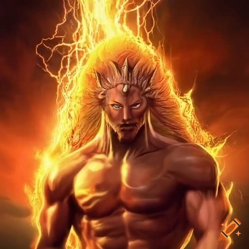 depiction of the God of Thunder