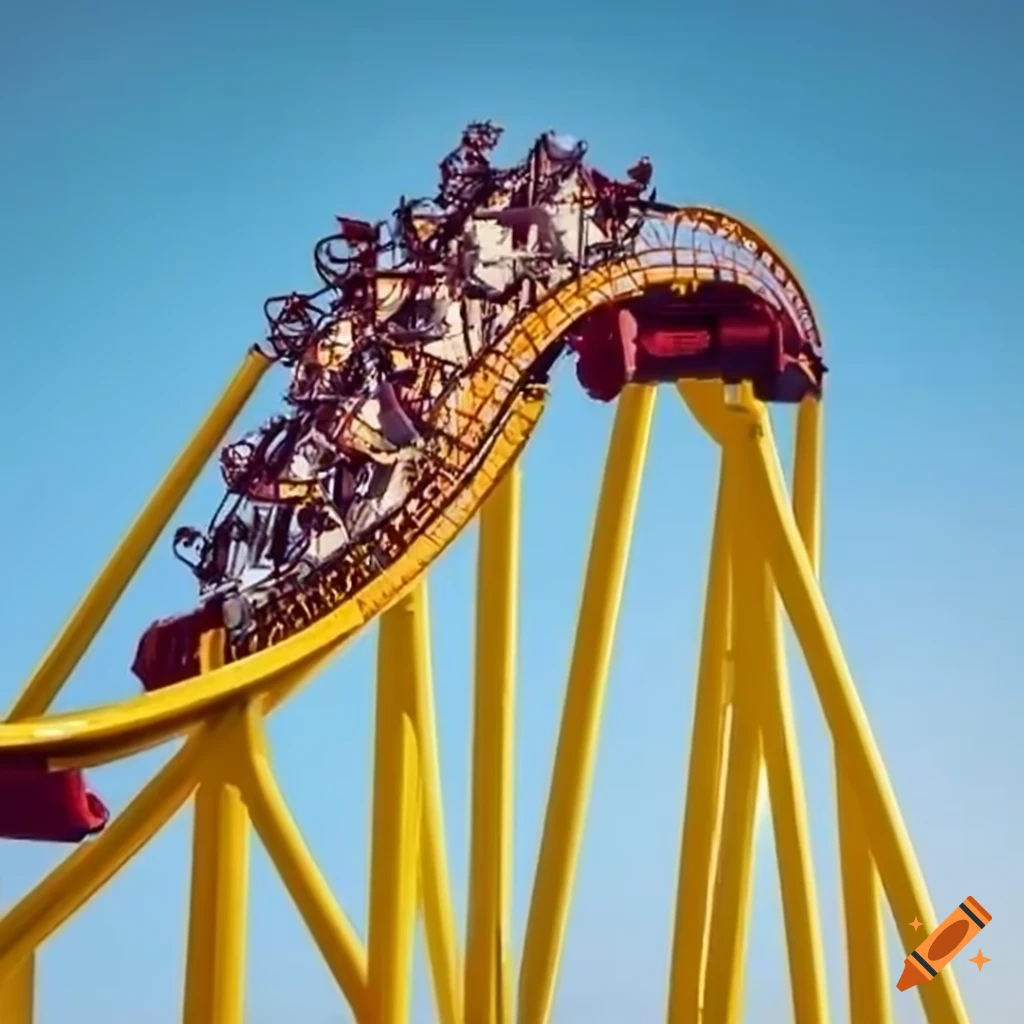 photo of a roller coaster from a camera's perspective