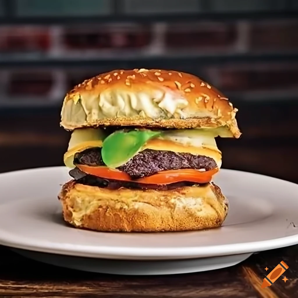 delicious smashed burger on a brioche bun