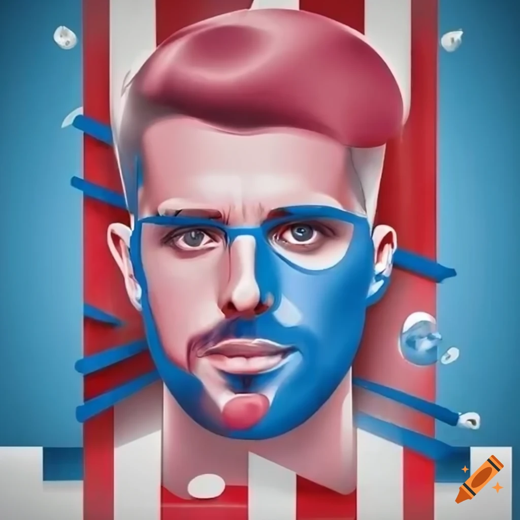 red, blue, and white barber sign