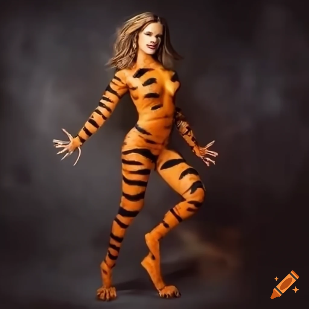realistic depiction of Jessica Alba as Tigra from Marvel comics