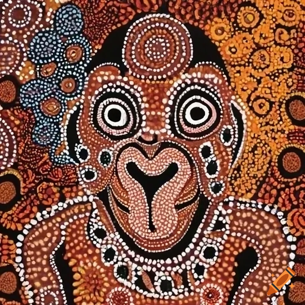 aboriginal art of a monkey