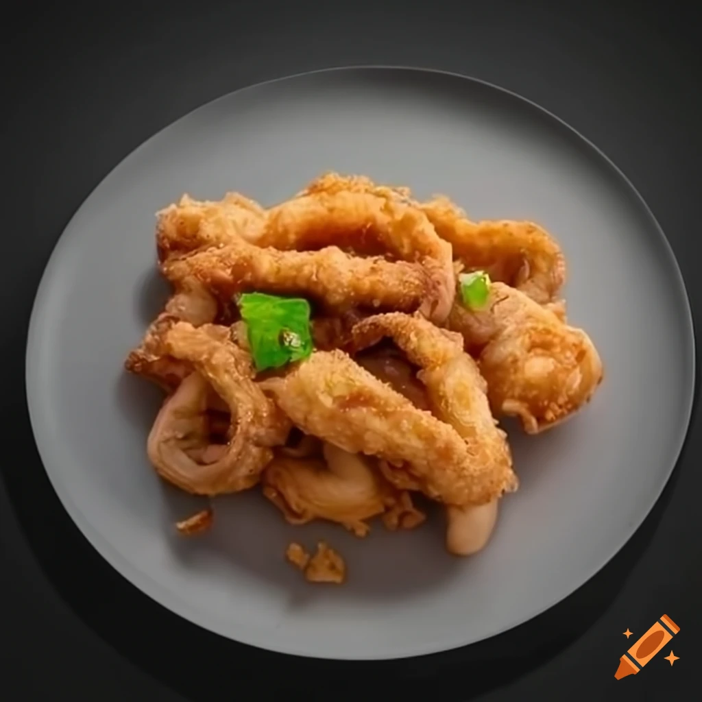 delicious squidmeat folds on rice