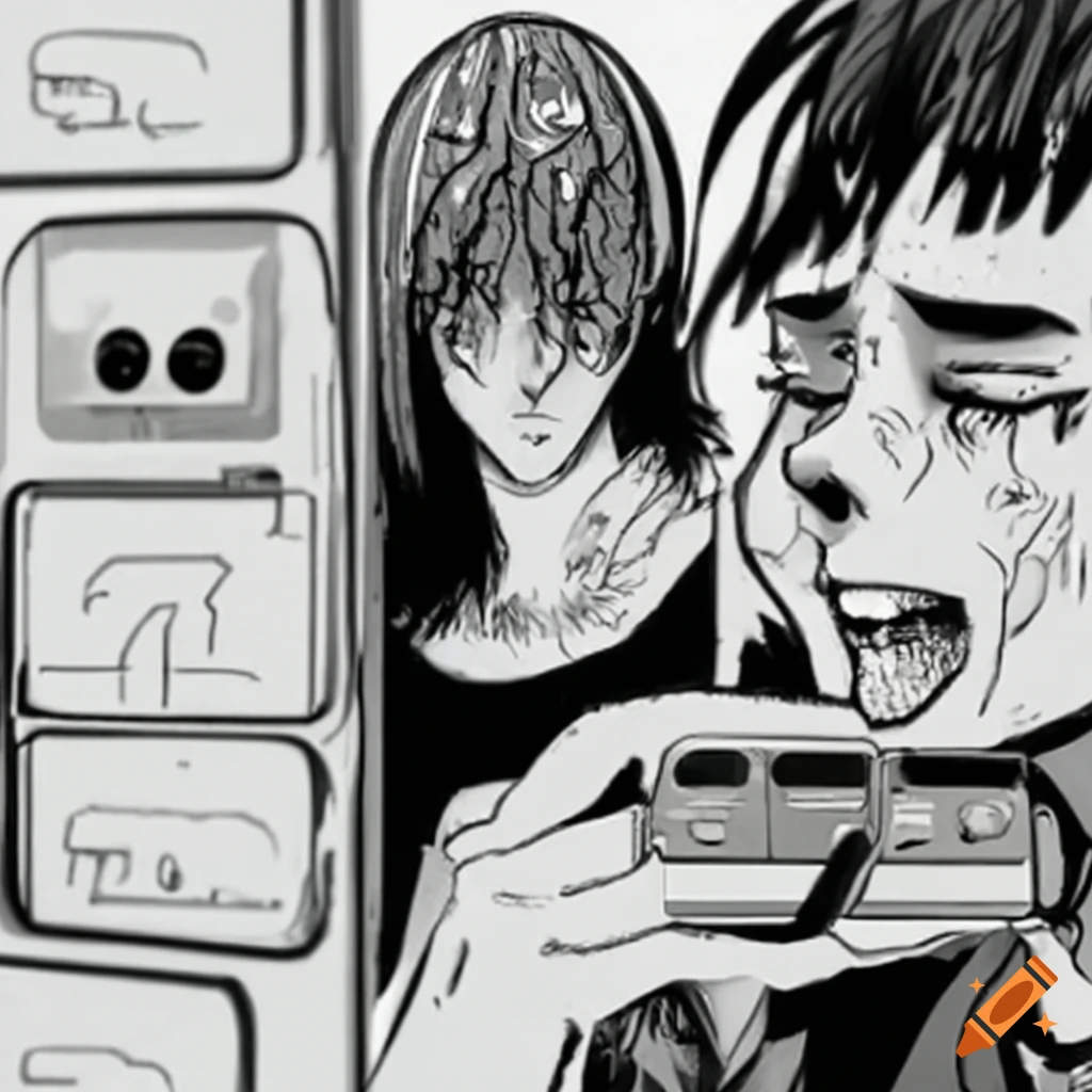 rotting phone in the trash