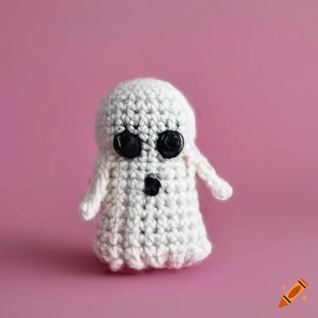 amigurumi ghost figure with intricate details