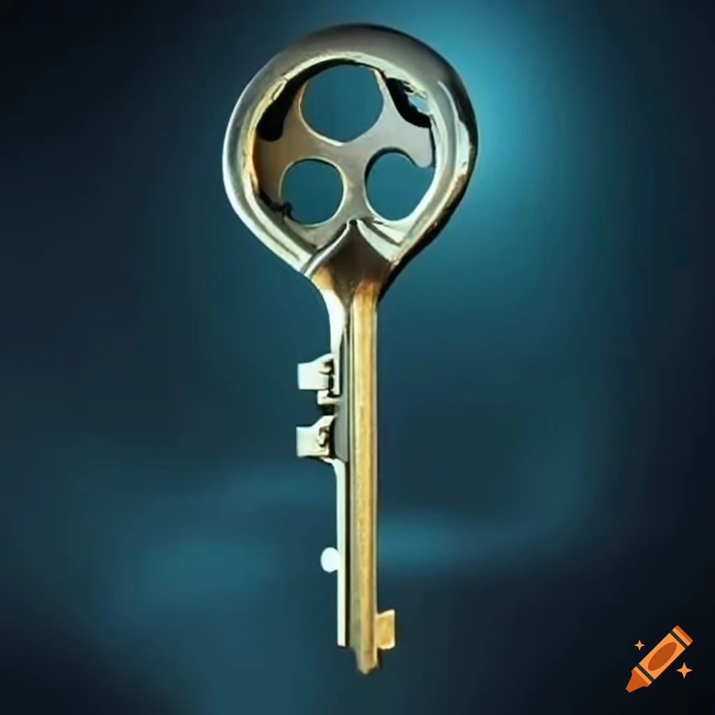 a key isolated on a white background