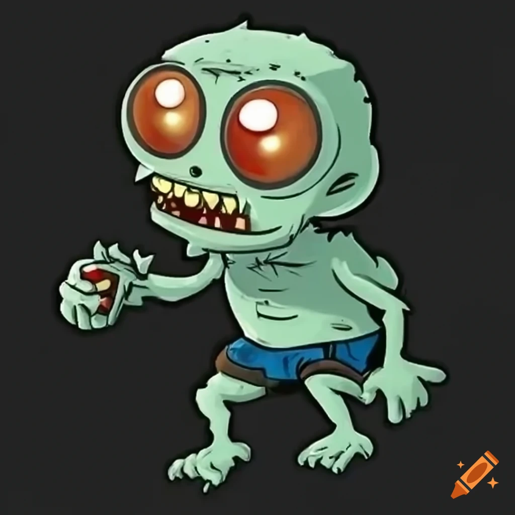 cartoon zombies from Plants vs Zombies game