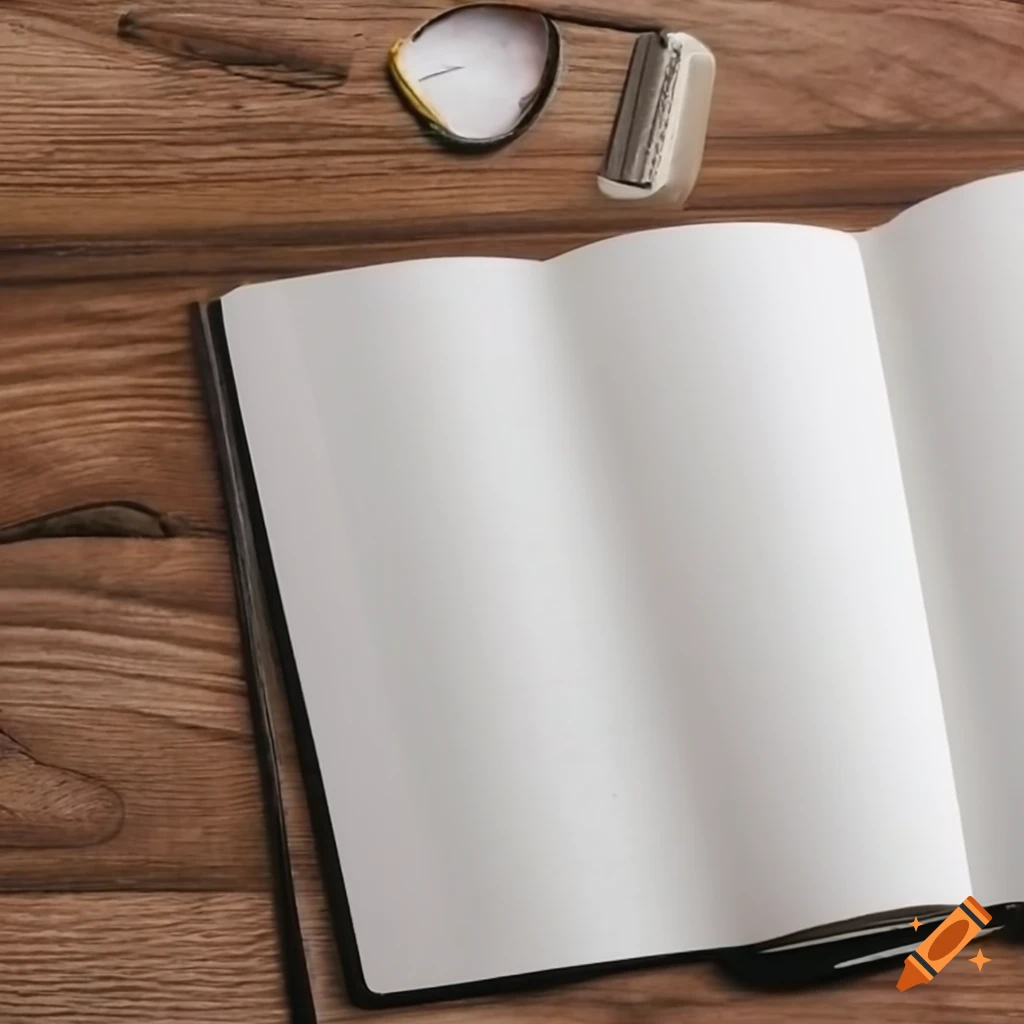 bird's eye view of an open book on a desk