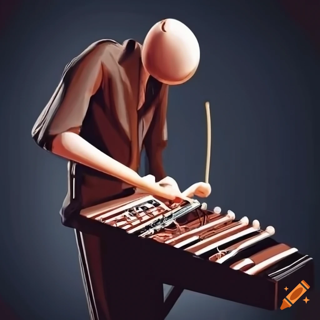 vibraphone player performing music