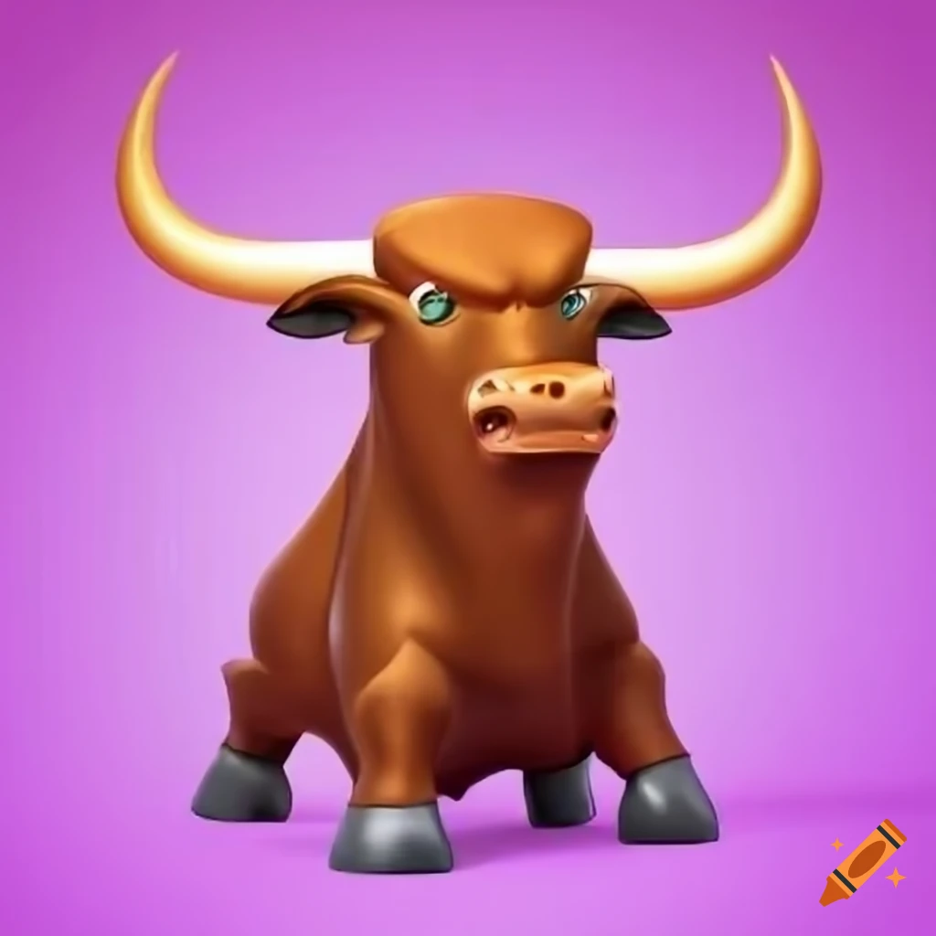 crypto bull character illustration