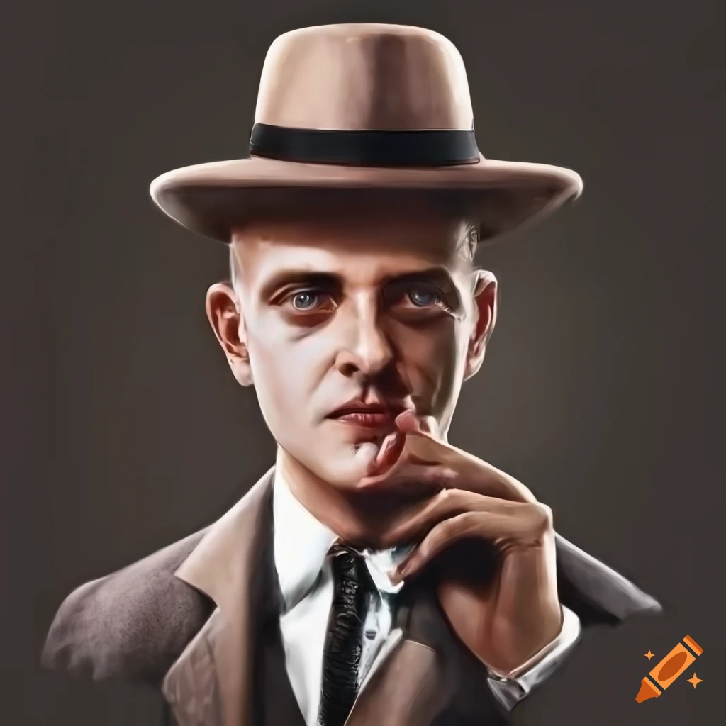portrait of a suave 1930s gangster