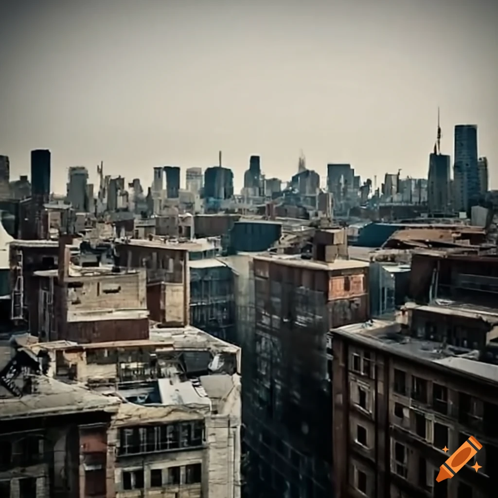 city rooftop covered in bird droppings