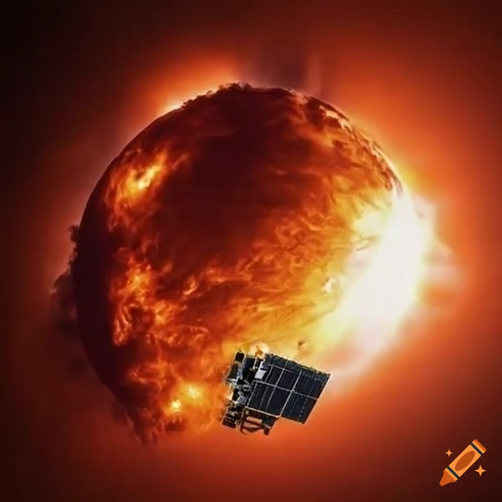 Aditya-L1 satellite approaching the sun