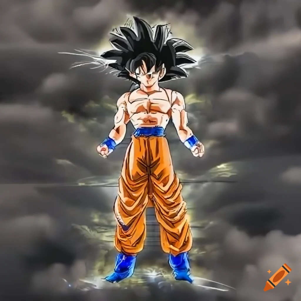 A photo realistic picture of super saiyan goku as a real person on Craiyon