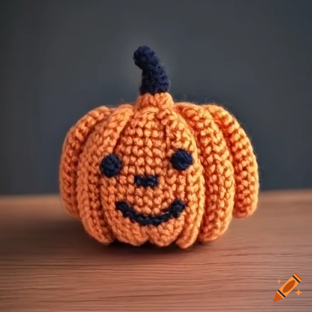 amigurumi pumpkin figurine