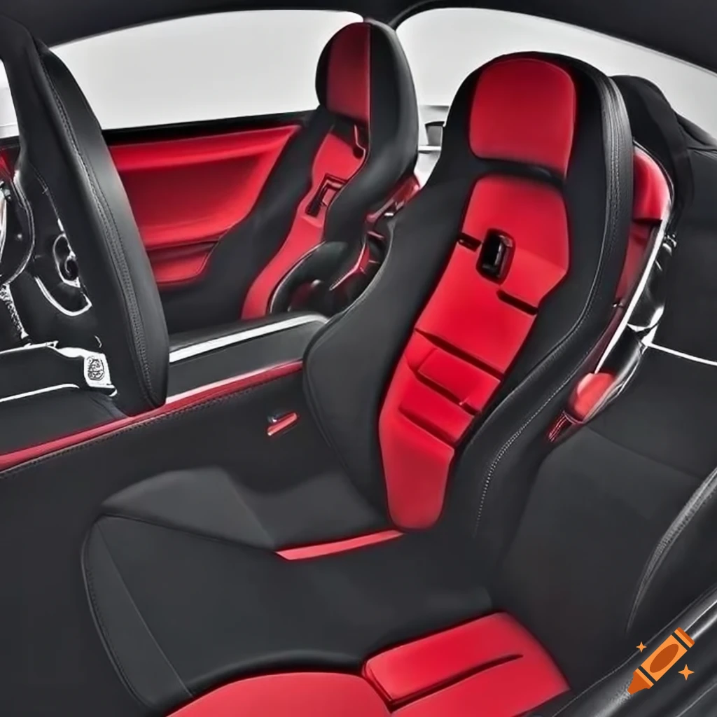 red and black supercar interior seats