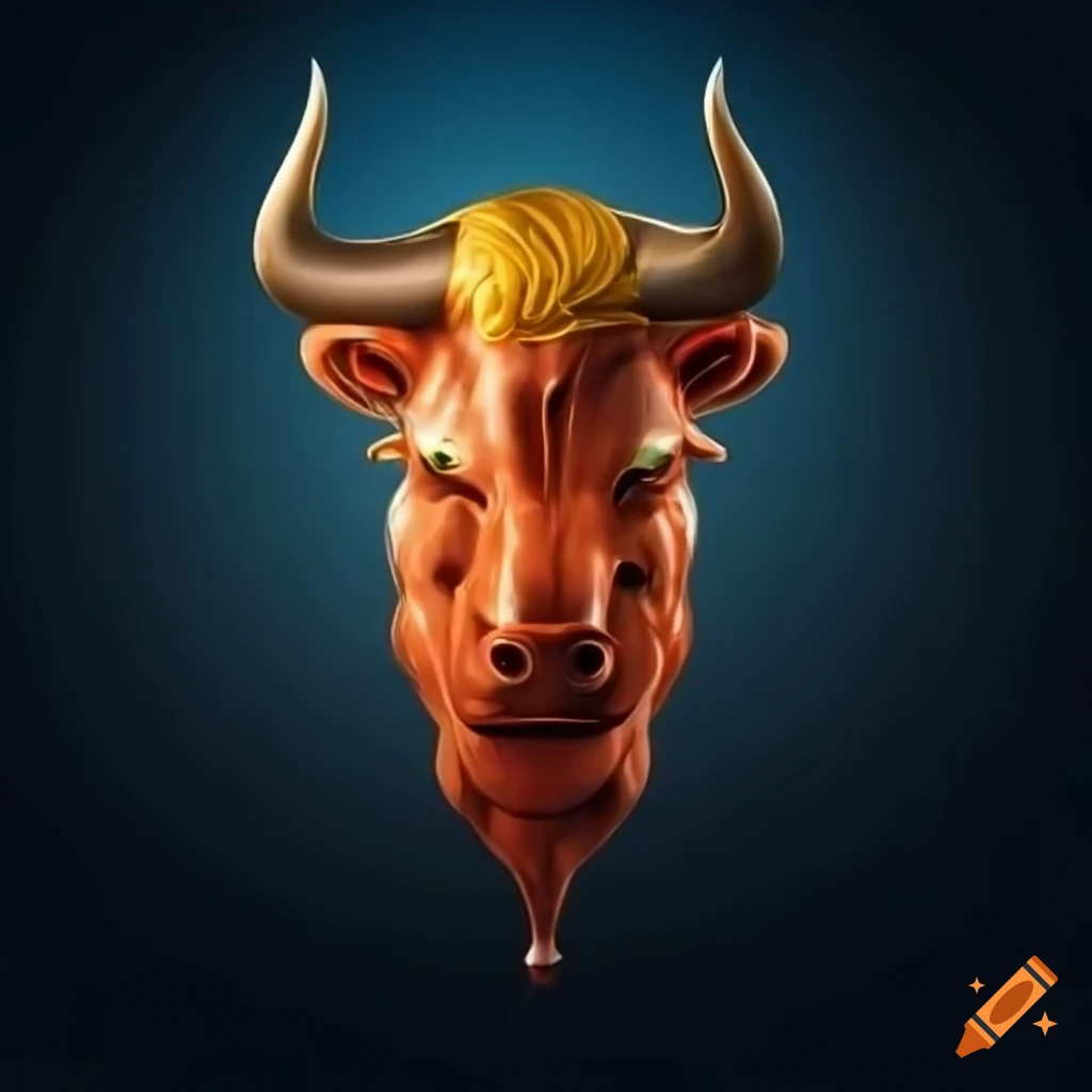 crypto bull character illustration