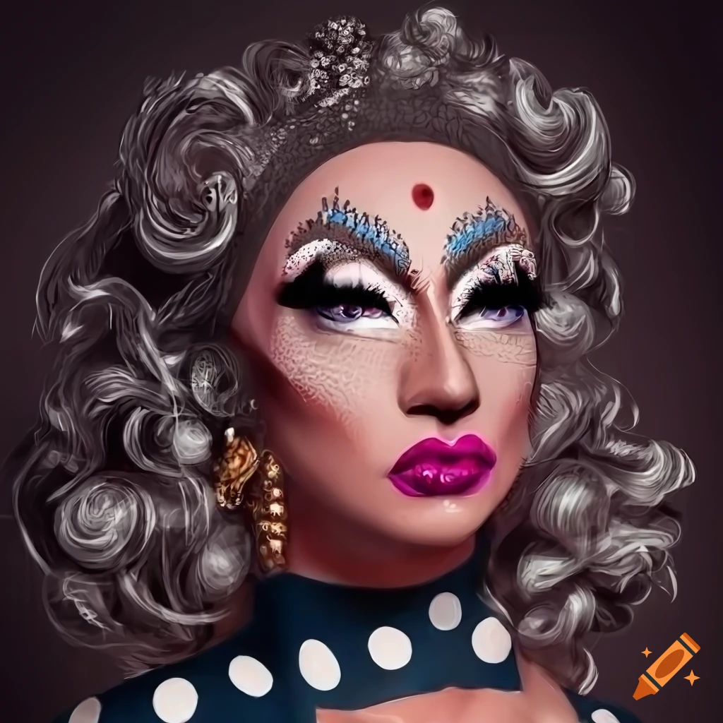 hyperrealistic makeup of a Latina drag queen