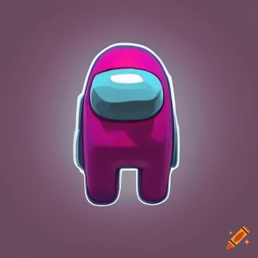 dark pink Among Us character