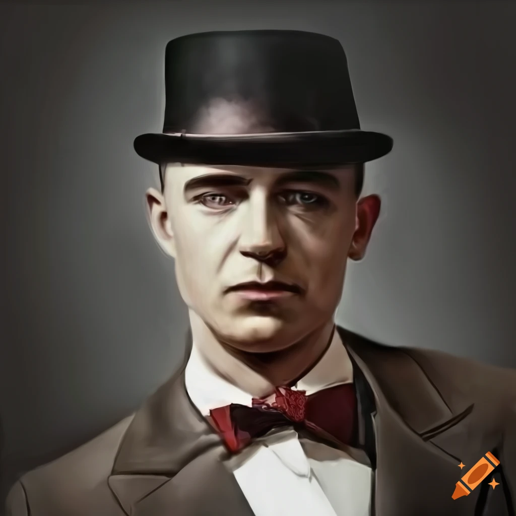portrait of a suave 1930s gangster
