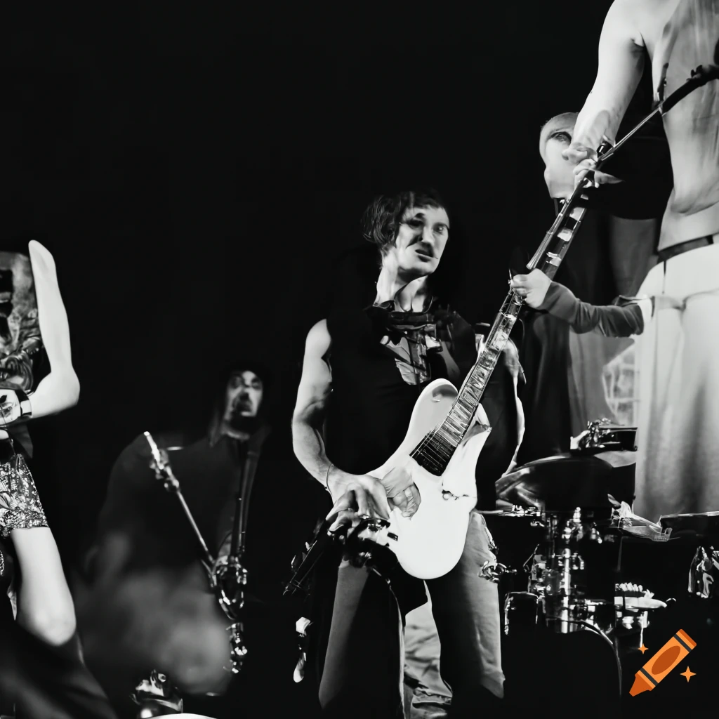 rock band performing on stage