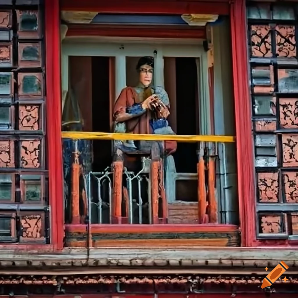 washing machine on a balcony