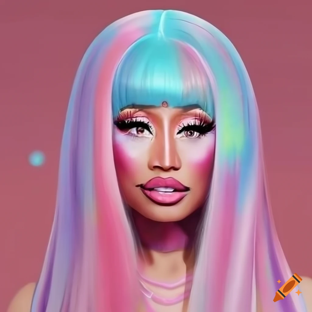 hyperrealistic pastel makeup of a happy drag queen