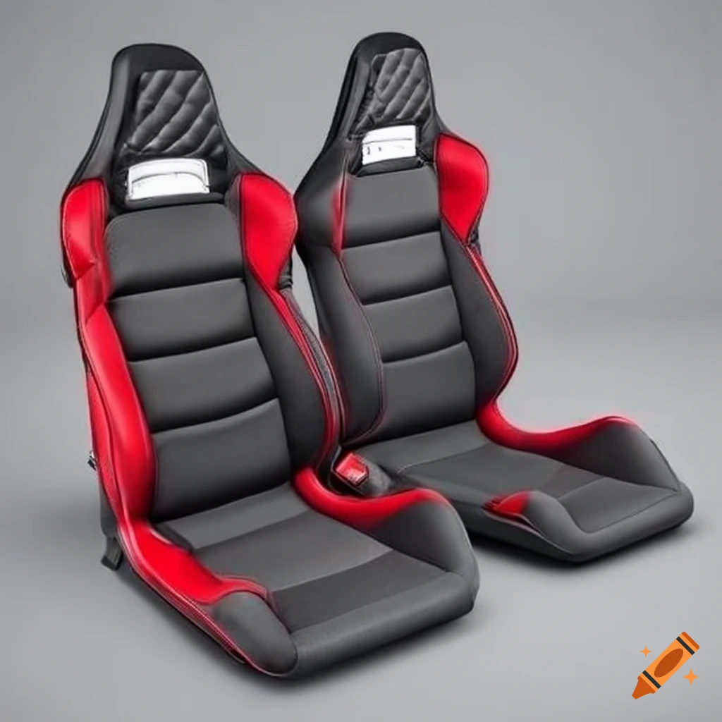red and black supercar interior seats