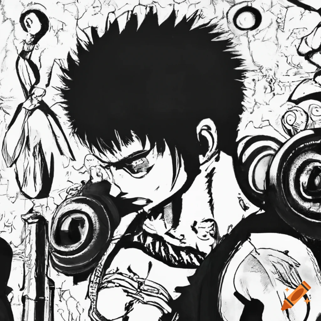 Gatsu from Berserk doing weightlifting