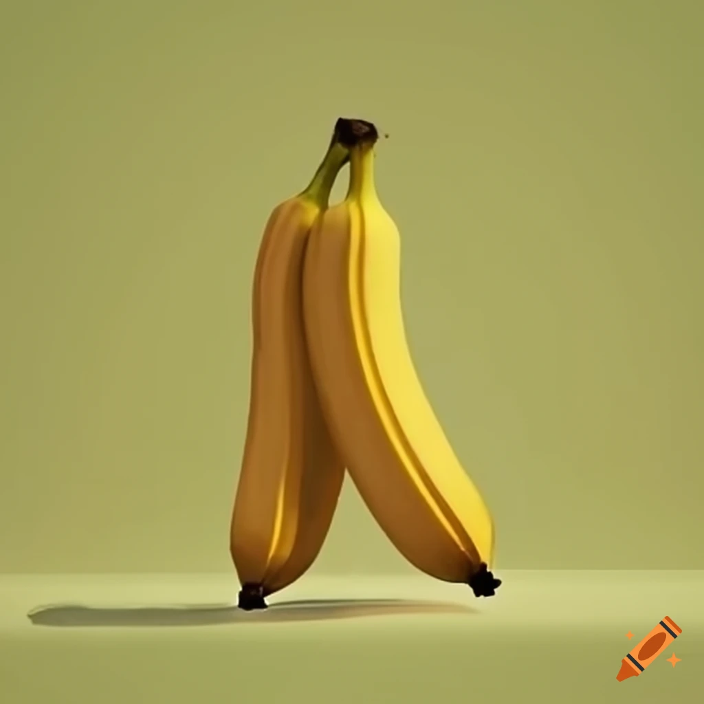 ripe banana on a white background