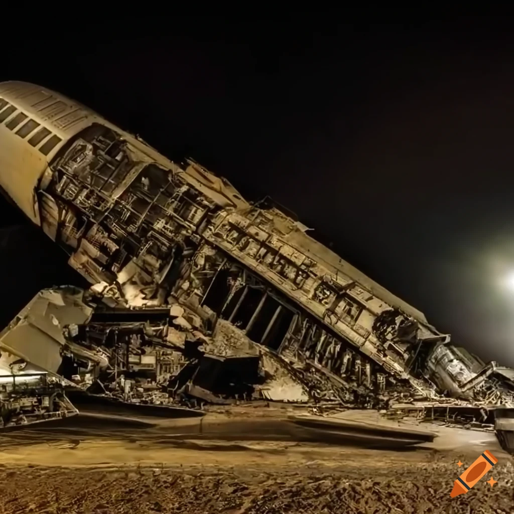 image of a destroyed starship