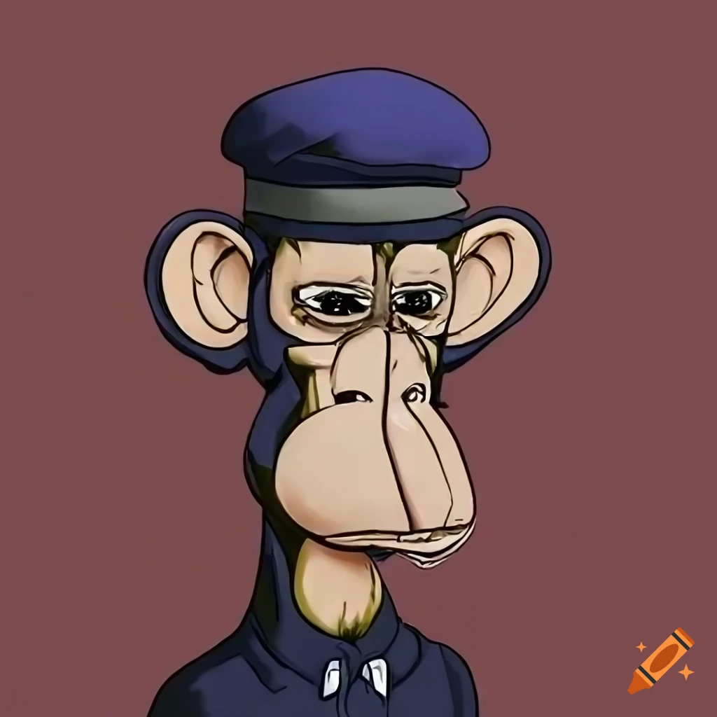 digital artwork of a rich bored ape