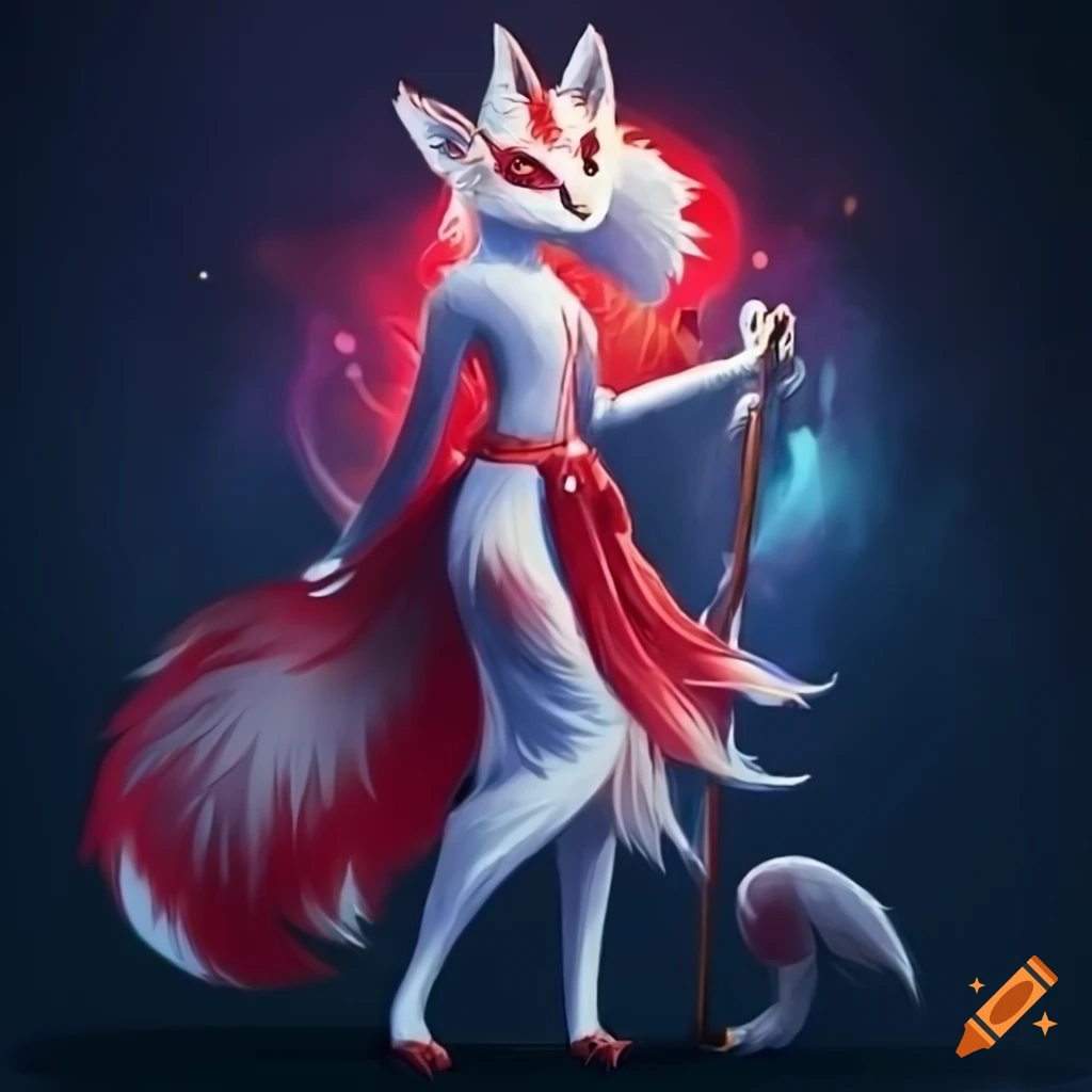 artwork of a kitsune