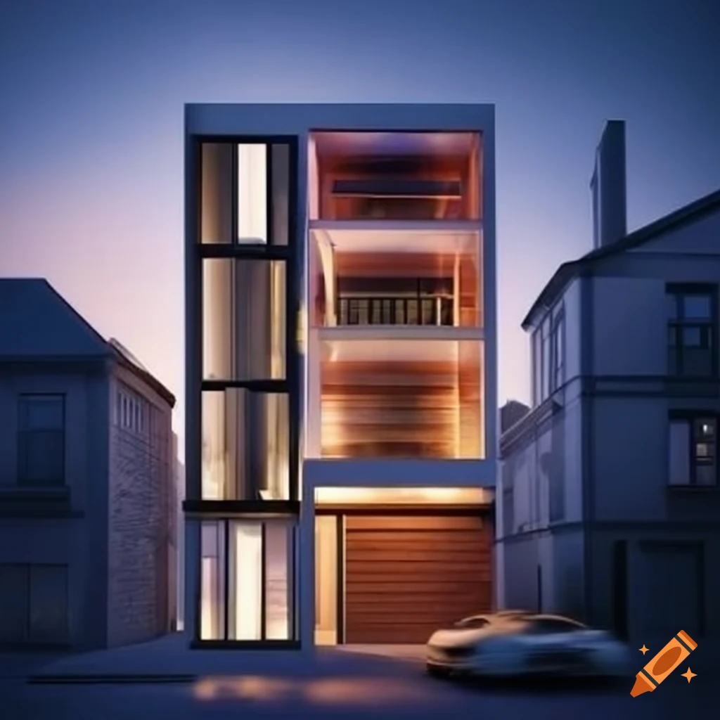 image of a modern three-storey house