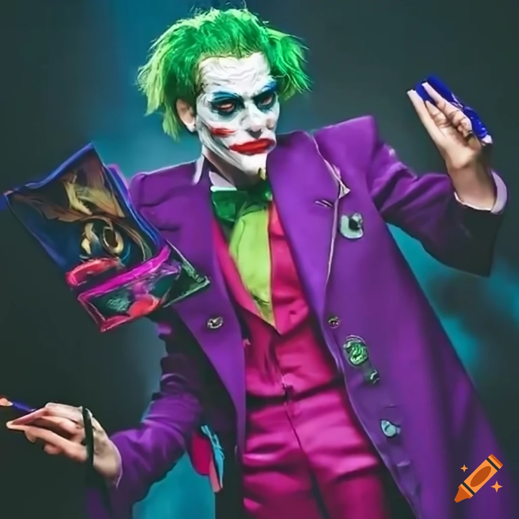 The Joker playing Yu-Gi-Oh!