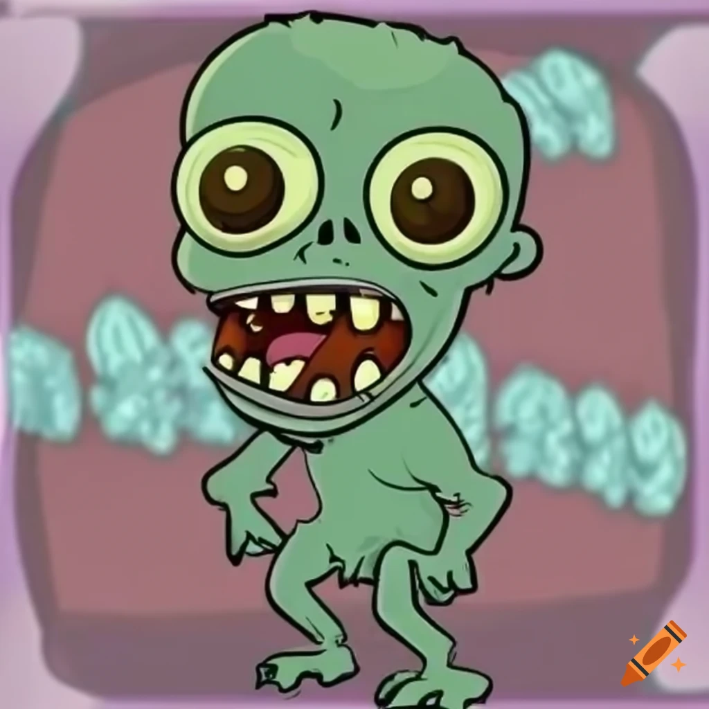 cartoon zombies from Plants vs Zombies game