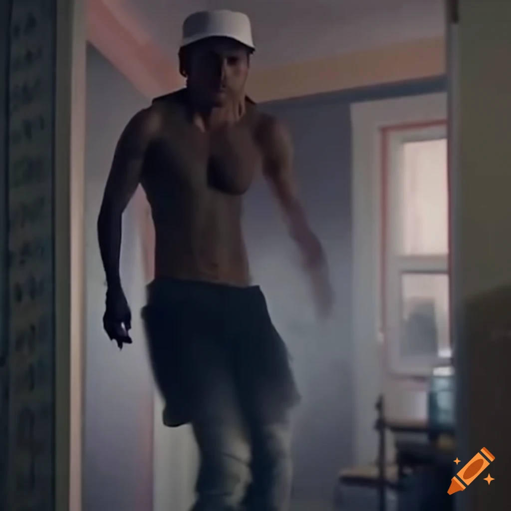 image of a man battling a house fire
