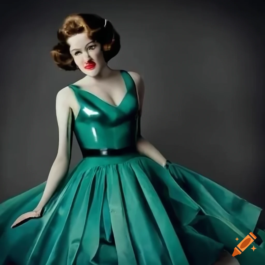 Portrait of Mrs Maisel in a 1950s latex dress and high heels on Craiyon Portrait of Mrs Maisel in a 1950s latex dress and high heels on Craiyon