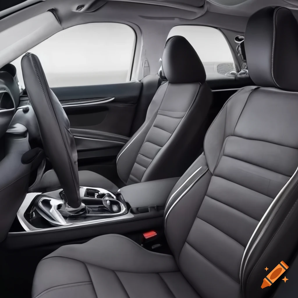interior seats of a grey sedan car