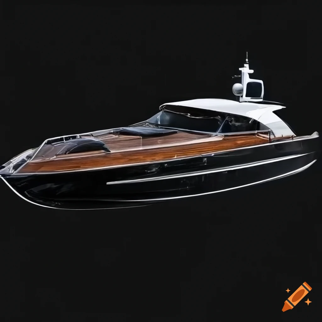 modern black Riva Aquarama Yacht
