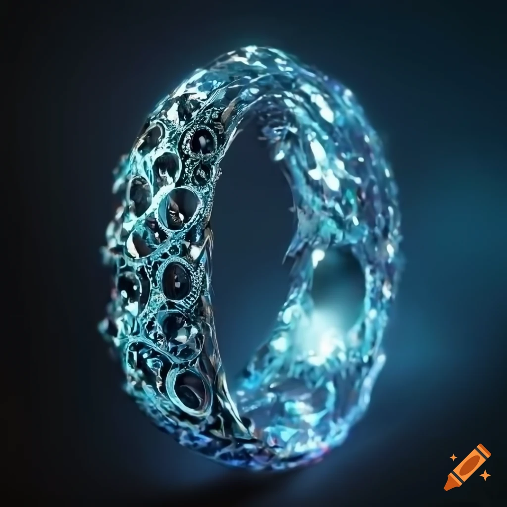 prismatic vapor filigree ring with enchanting energy