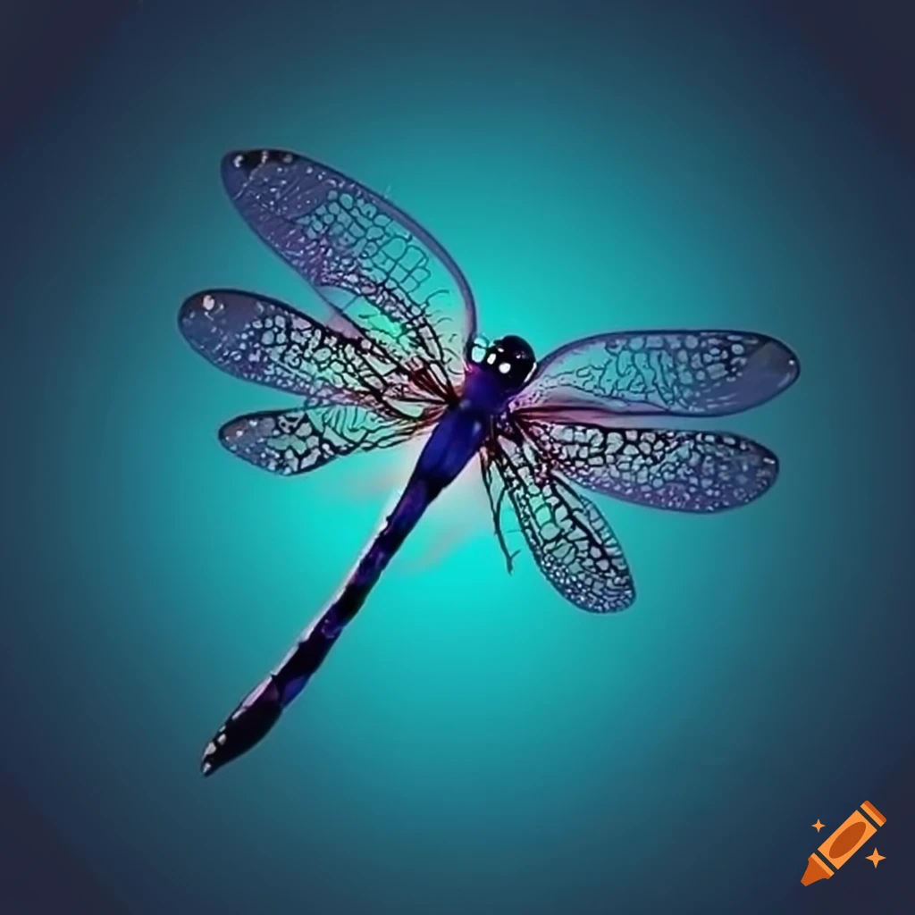 blue dragonfly on a leaf