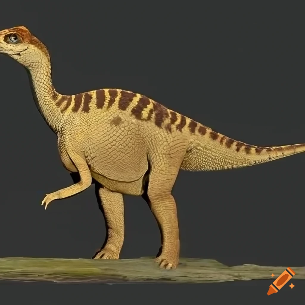 detailed depiction of a duckbilled hadrosaur dinosaur