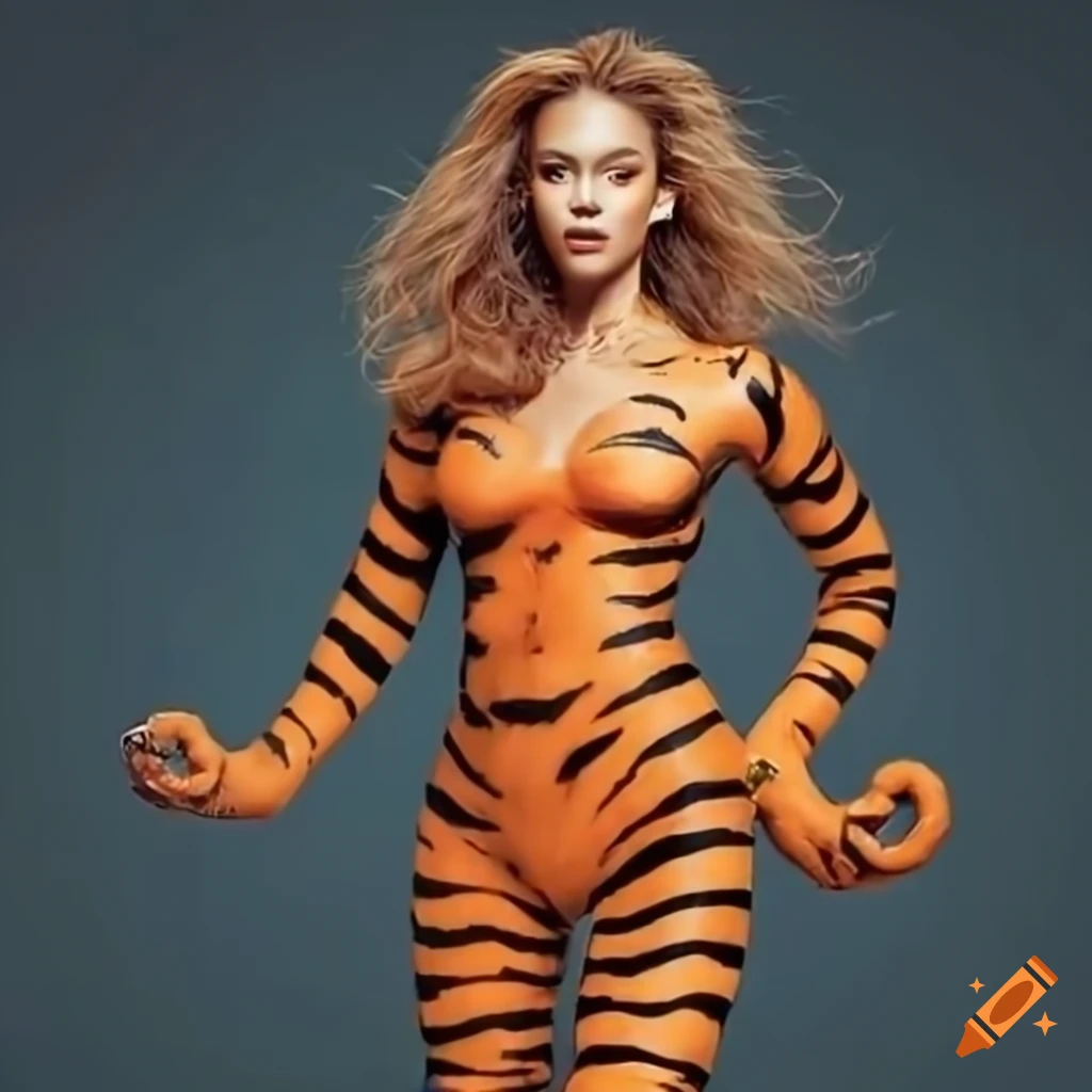 realistic depiction of Jessica Alba as Tigra from Marvel comics